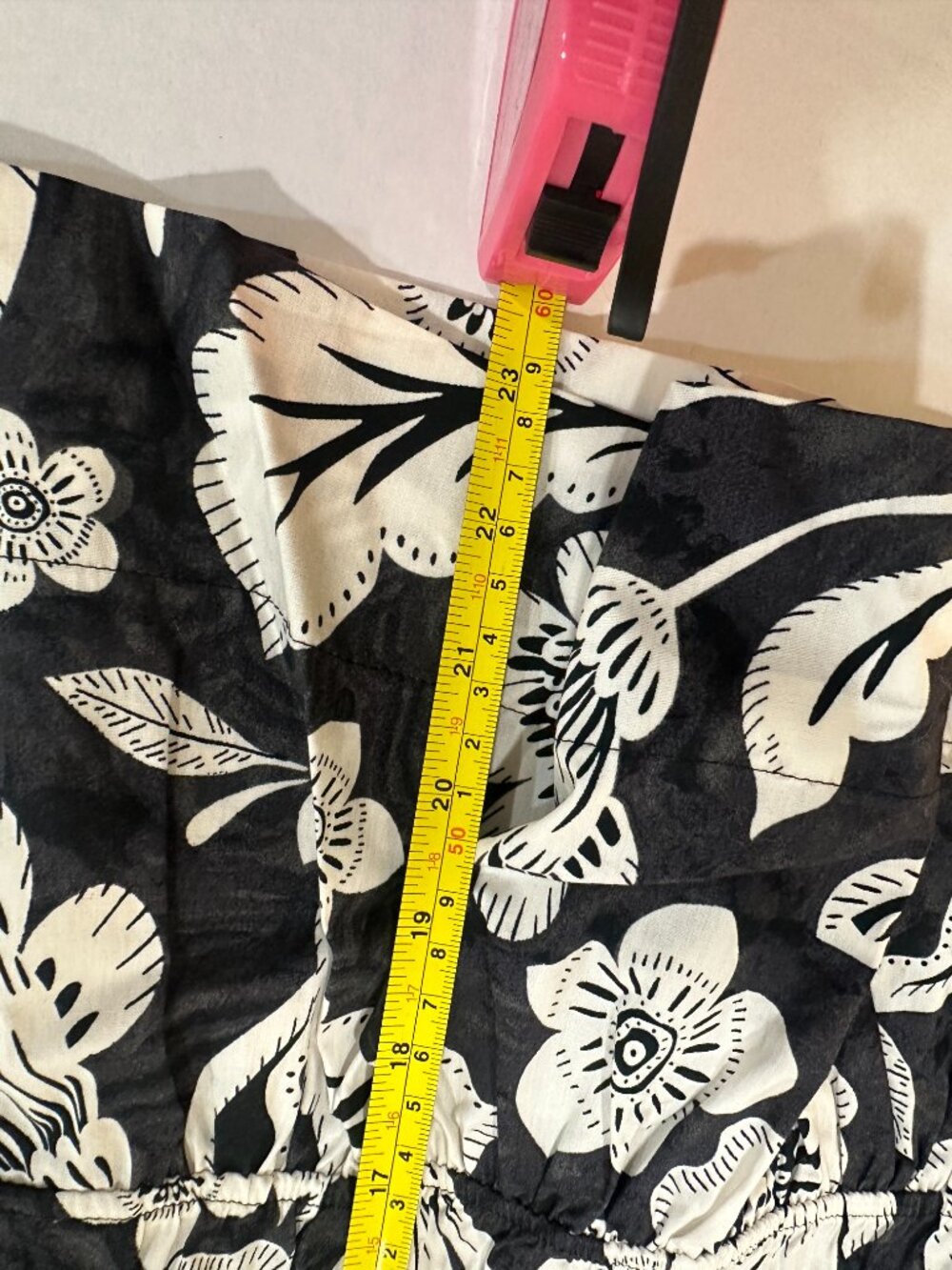 Anthropologie Black White Floral Somerset Peplum Blouse Short Sleeve Top Size L - Picture 10 of 12